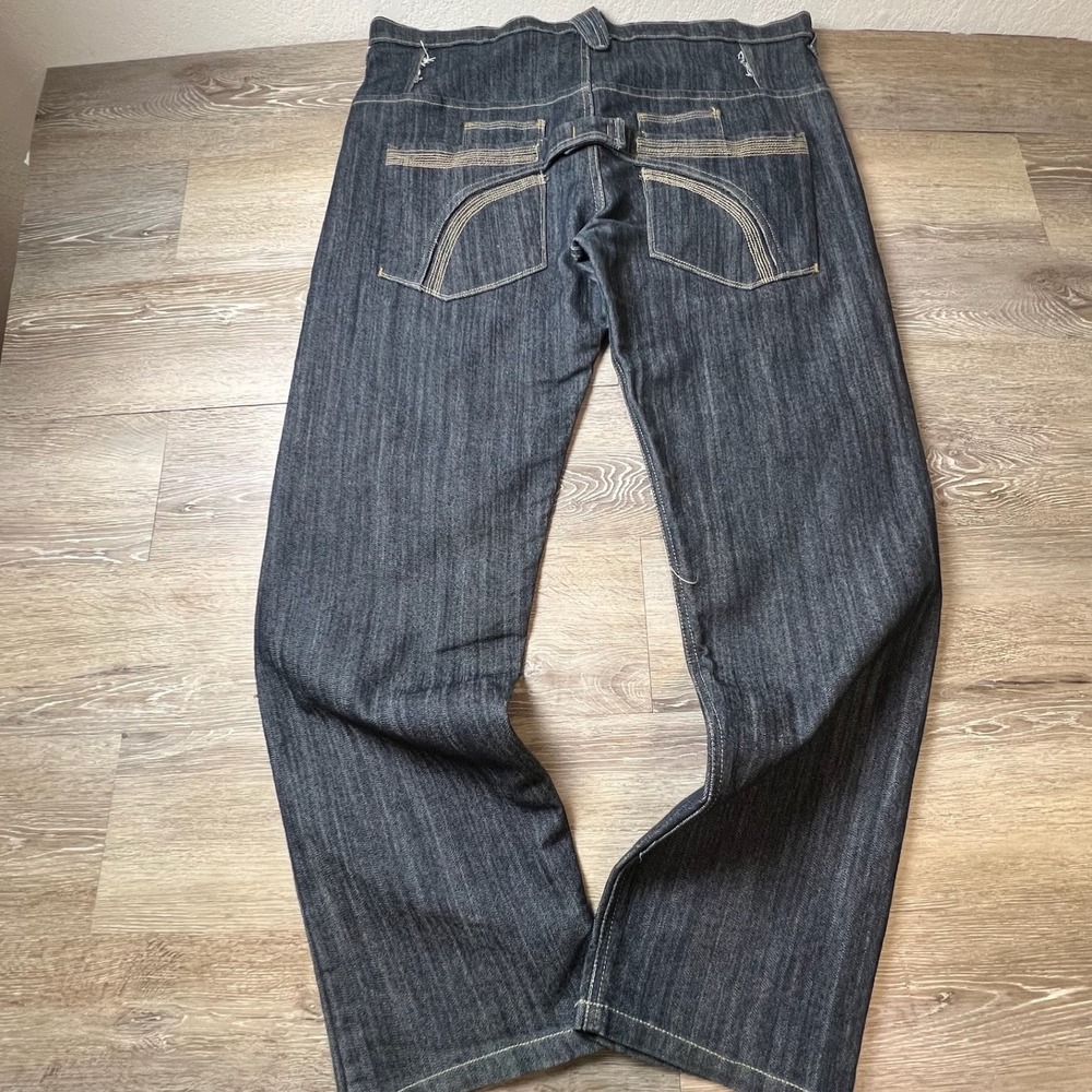 Strong's Jeanswear Denim Jeans Mens 40x32 Dark Wash Wide Leg Baggy Streetwear